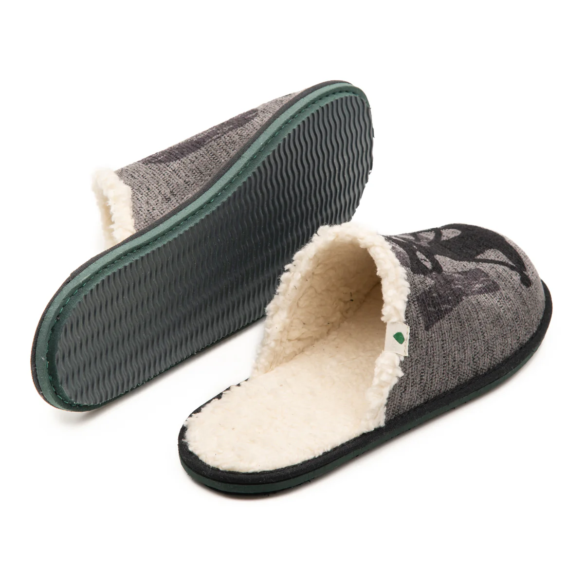 Vegan home slipper gray cat SUS012 - Image 2