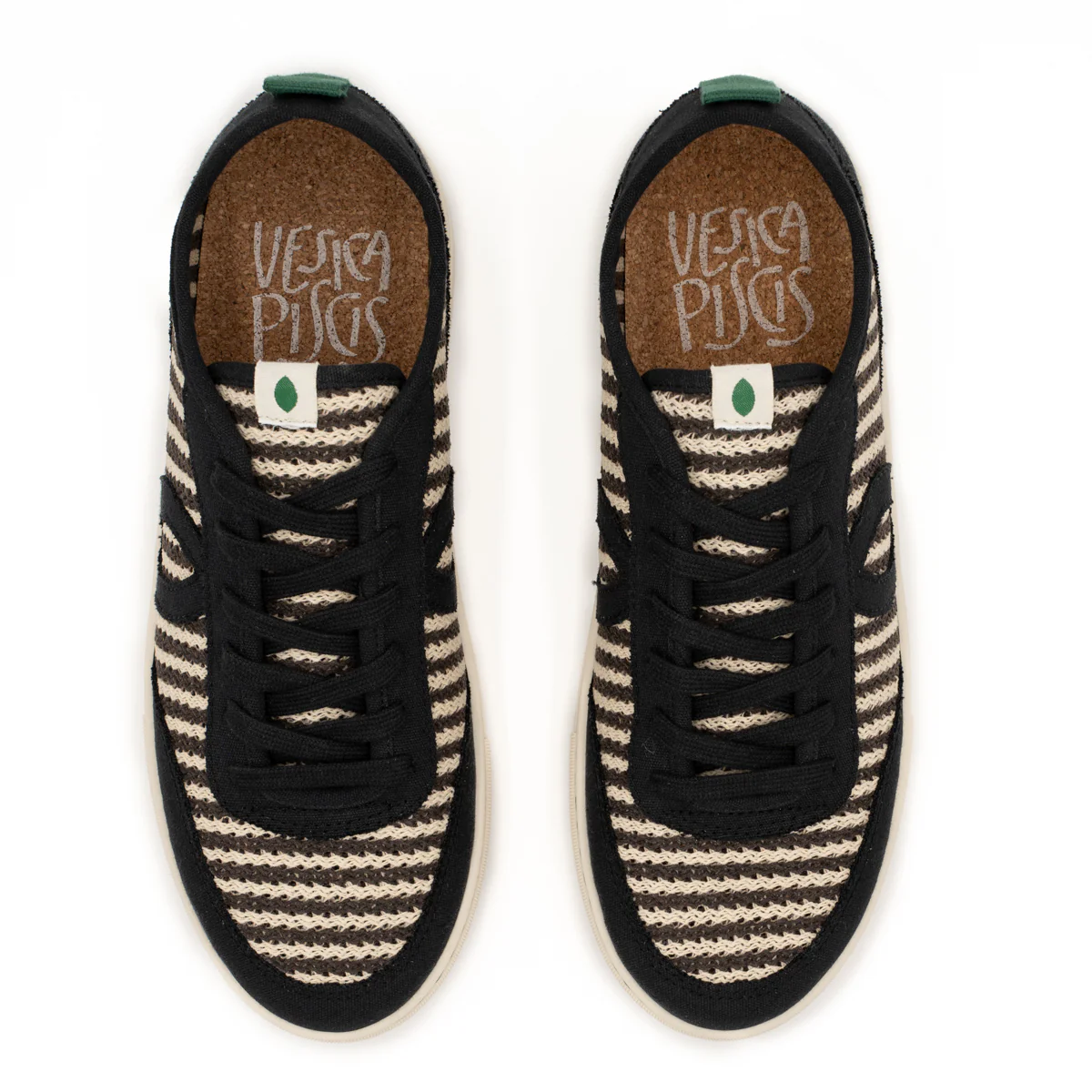 Vegan sneaker mesh black & white BRI008 - Image 3