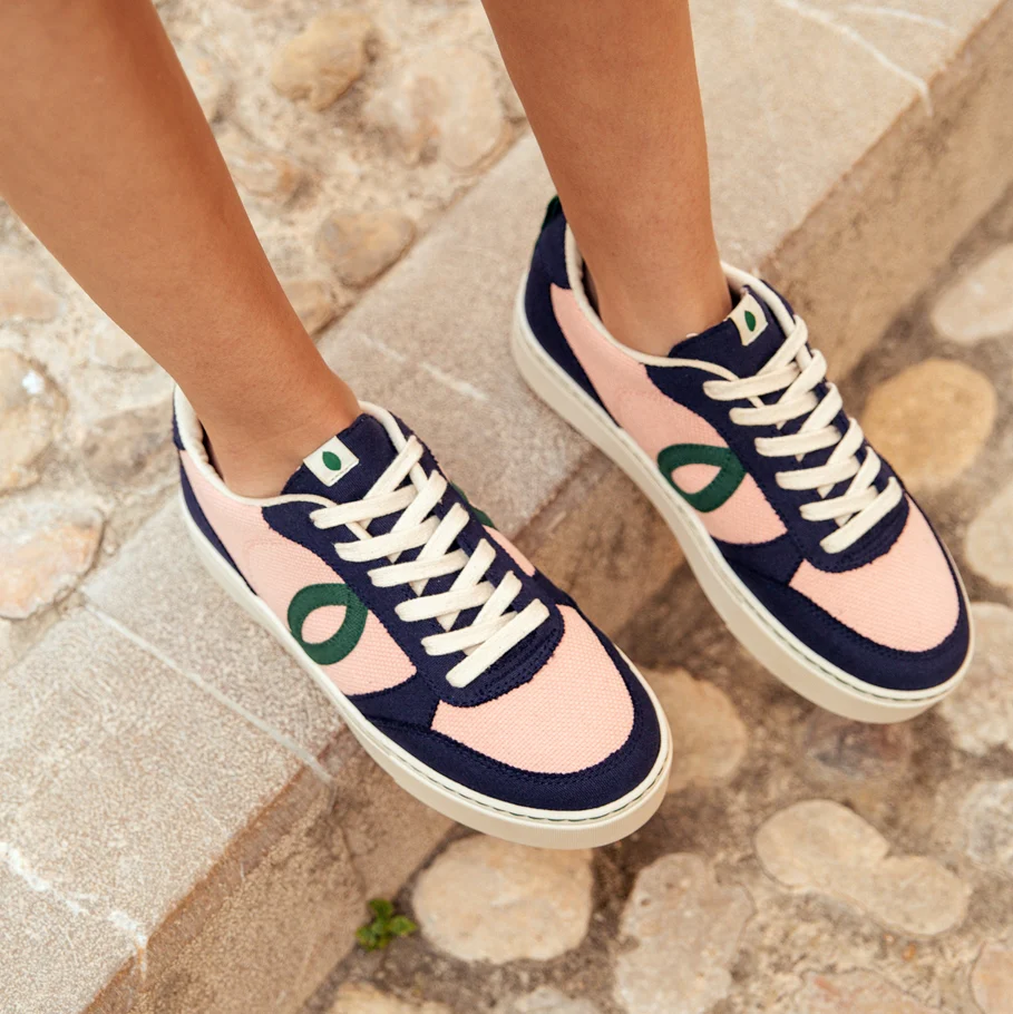 Vegan sneaker Pink/Dark blue SON016 - Image 2