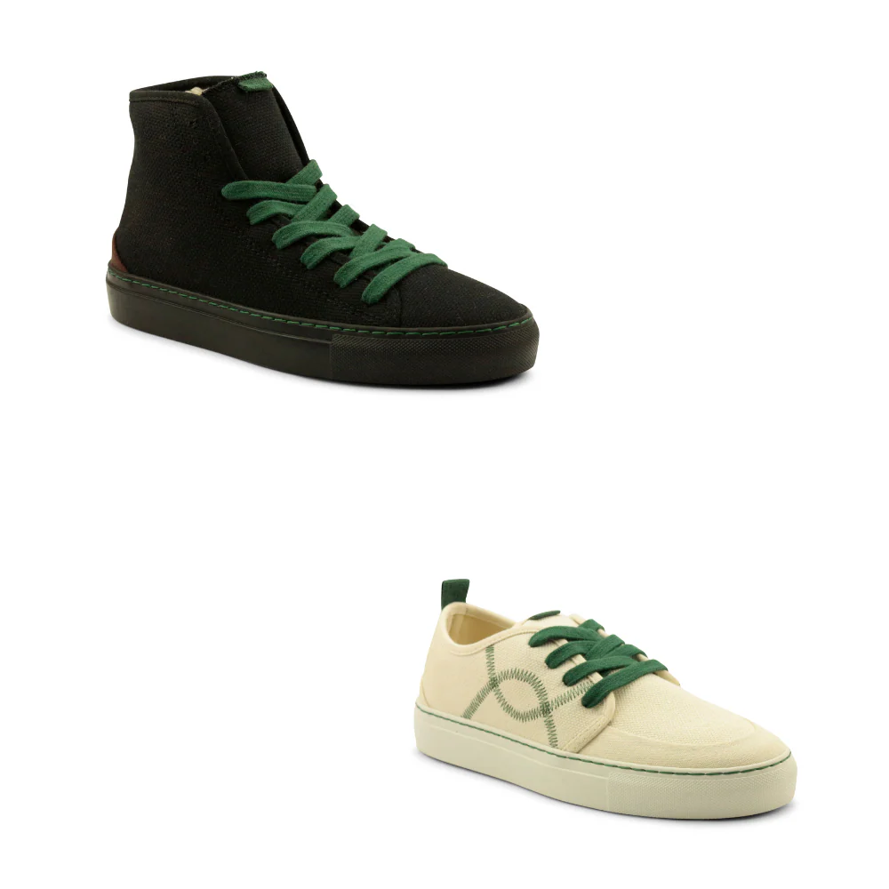 Vegan laces green FLA003 - Image 2