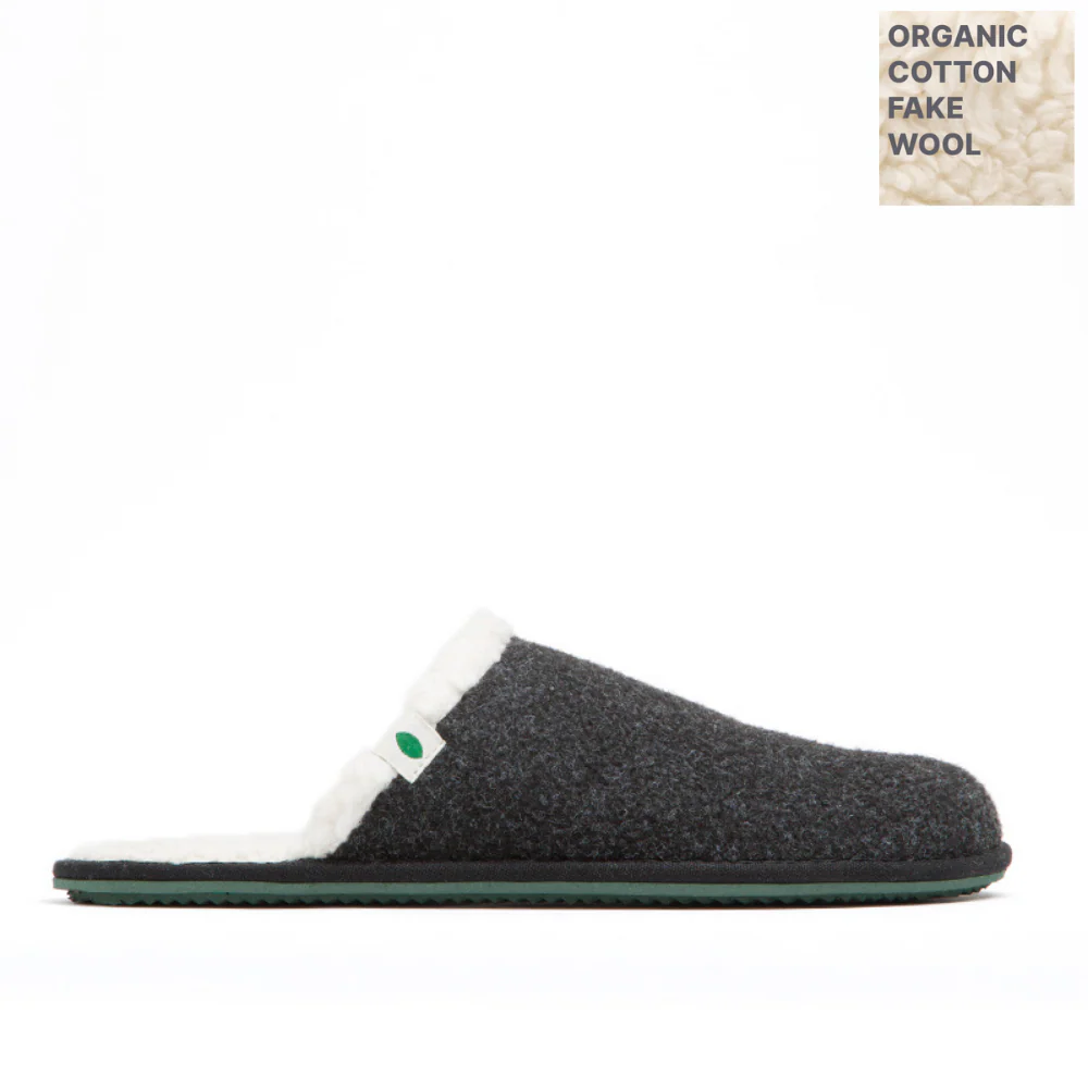 Vegan home slipper black SUS005 - Image 2