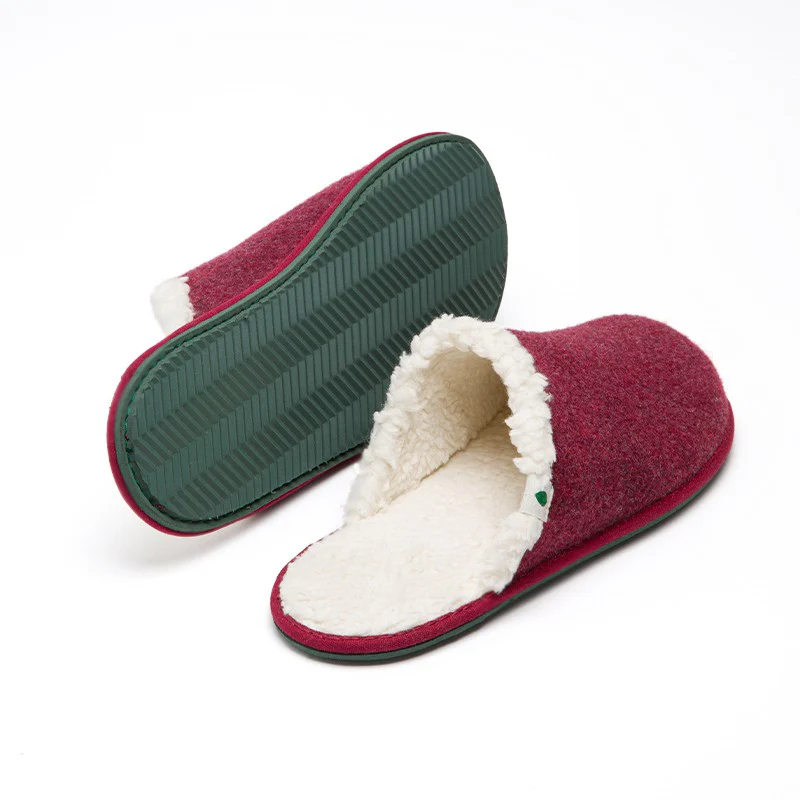 Vegan home slipper bordeaux SAW001 - Image 4