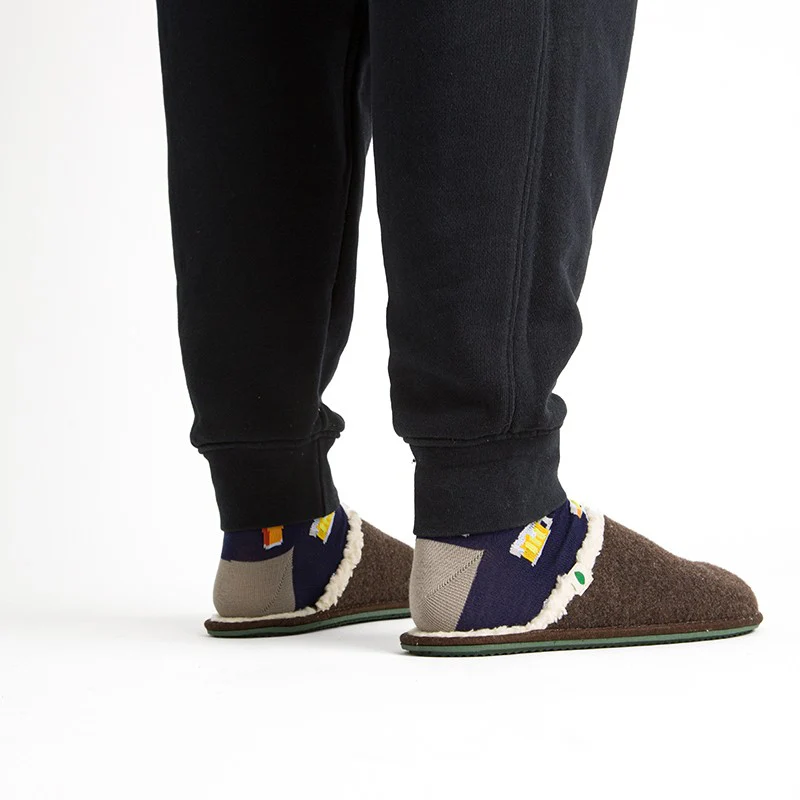 Vegan home slipper brown SAW003 - Image 3