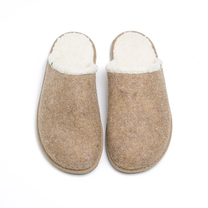 Vegan home slipper taupe SAW004