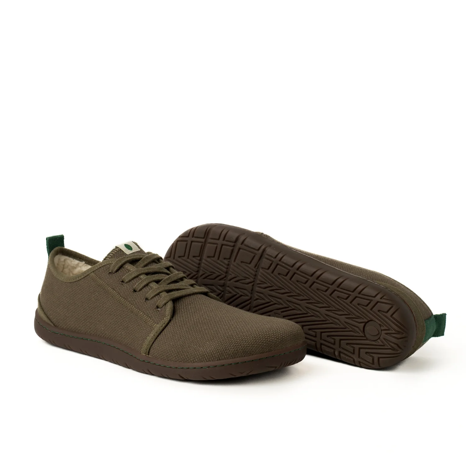 kaki Vegan Winter Barefoot Sneakers CHA013 - Image 2