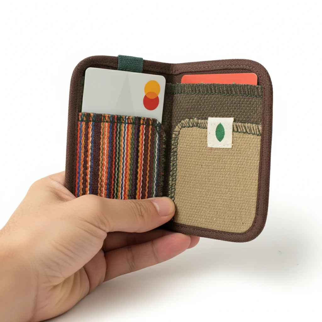 random zero-waste vegan wallet BROWN EIL002 - Image 3