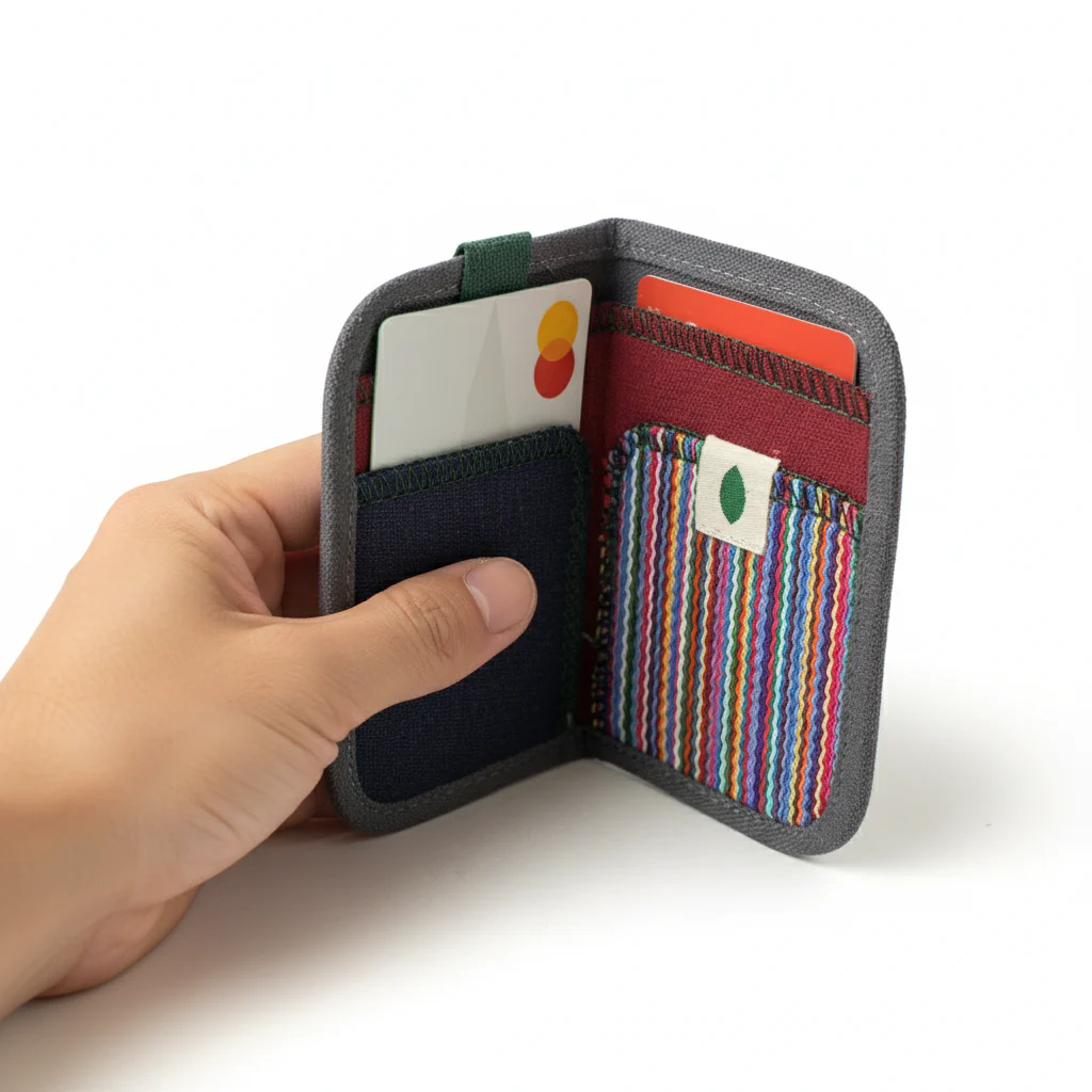 Random zero-waste vegan wallet GREY EIL005 - Image 3