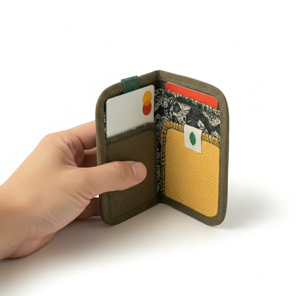 Random zero-waste vegan wallet KAKI EIL006 - Image 3