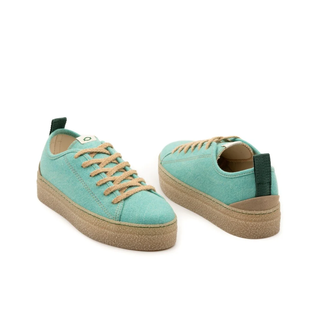 Vegan sneaker aqua FIO006 - Image 2