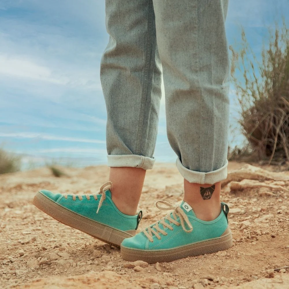 Vegan sneaker aqua FIO006 - Image 3