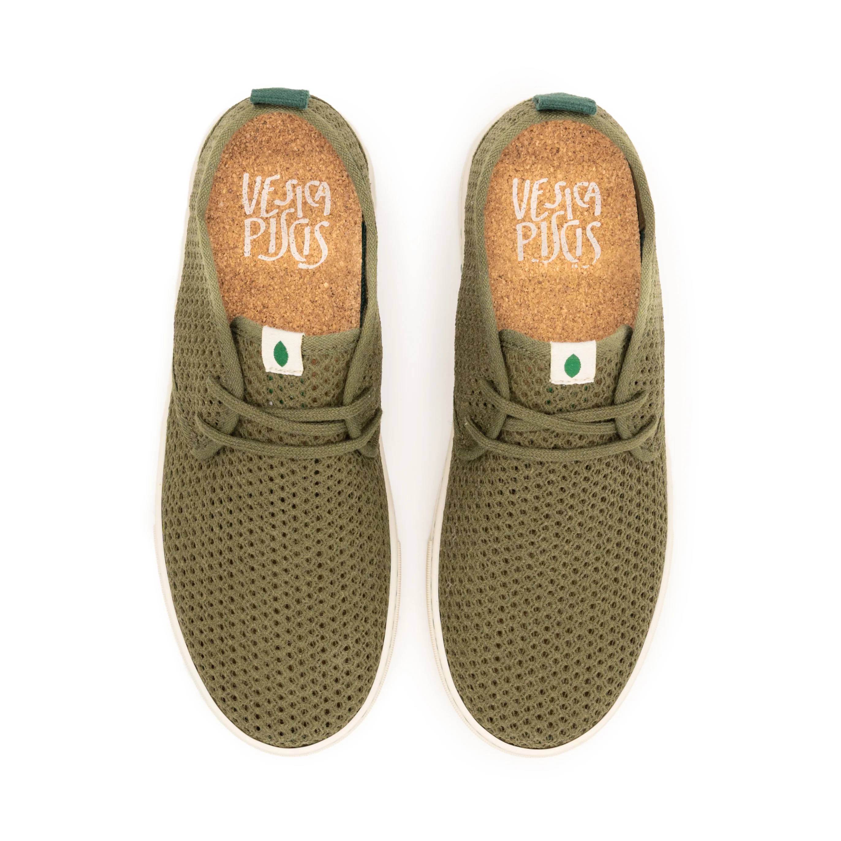 Vegan sneaker mesh khaki SID022 - Image 4