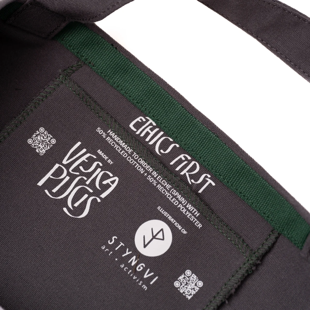 tote bag animal grey tol007 - Image 3