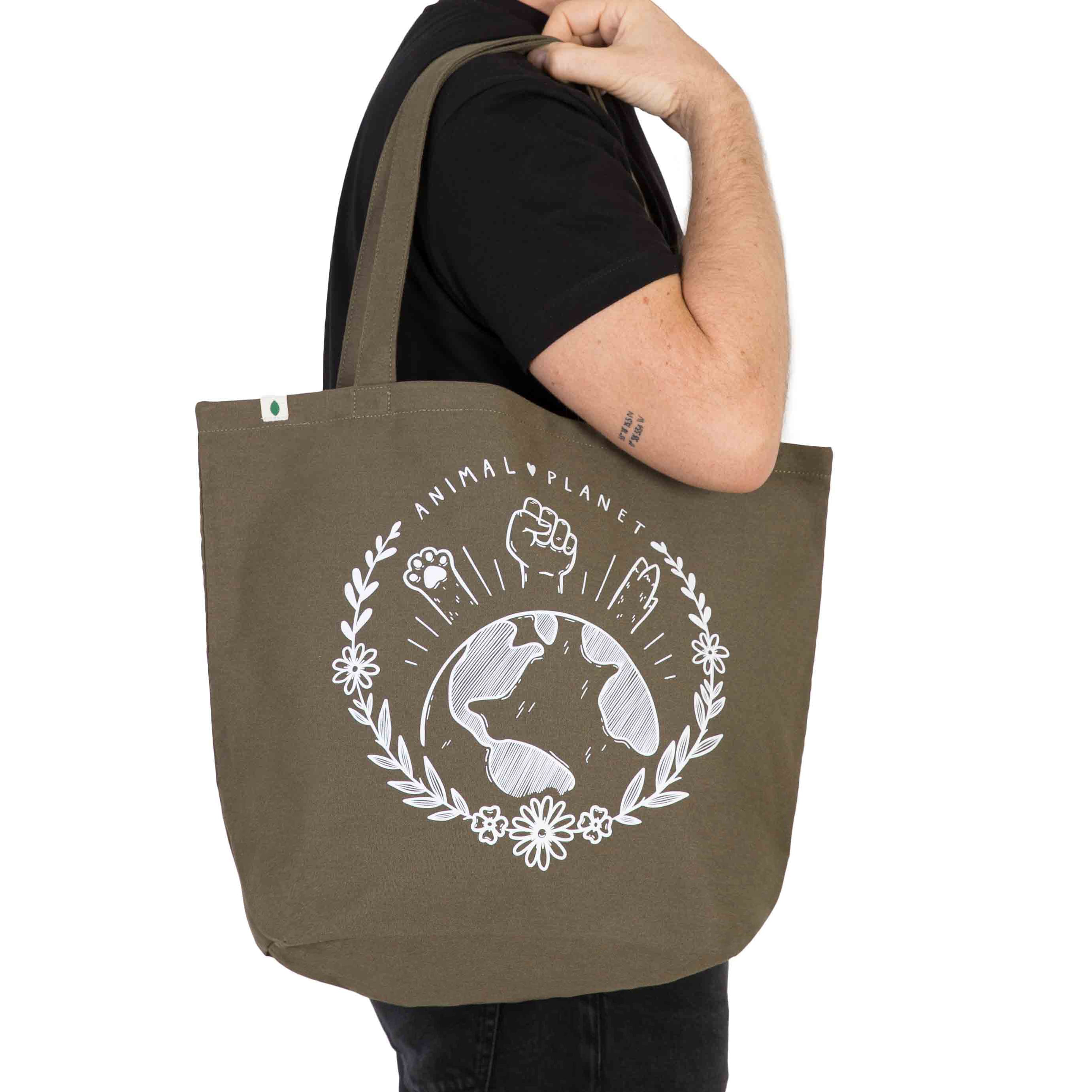 tote bag animal kaki tol008 - Image 2