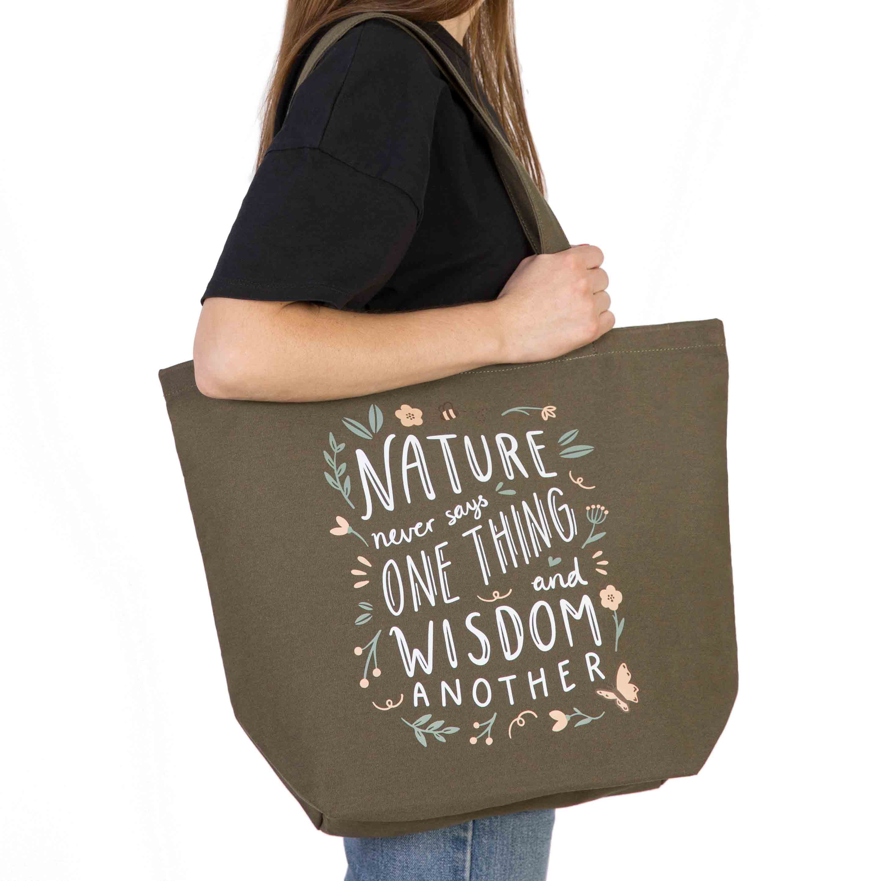tote bag nature kaki tol004 - Image 2