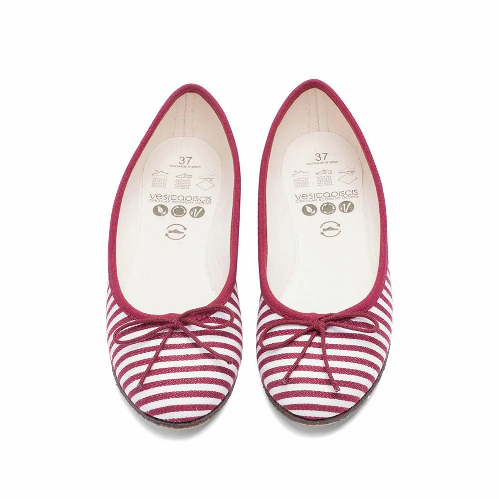 Vegan ballerina bordeaux ING005 - Image 2