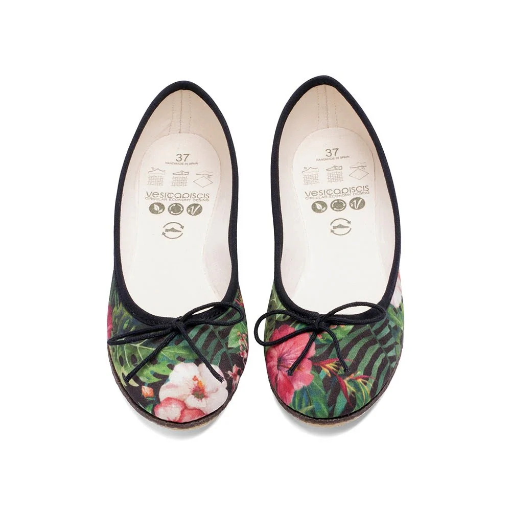 Vegan ballerina black flowers ING001 - Image 2