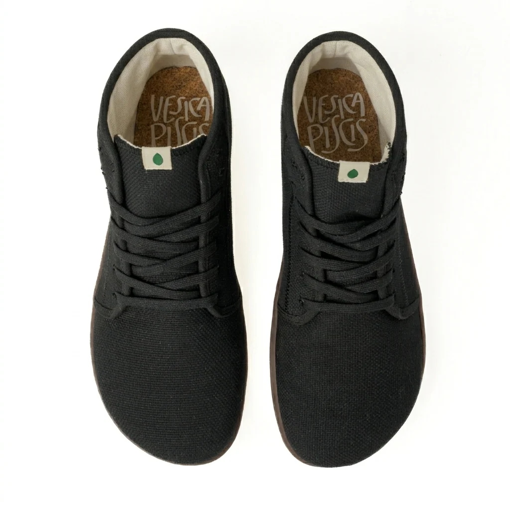 Vegan Barefoot Boot Black ADA007 - Image 3