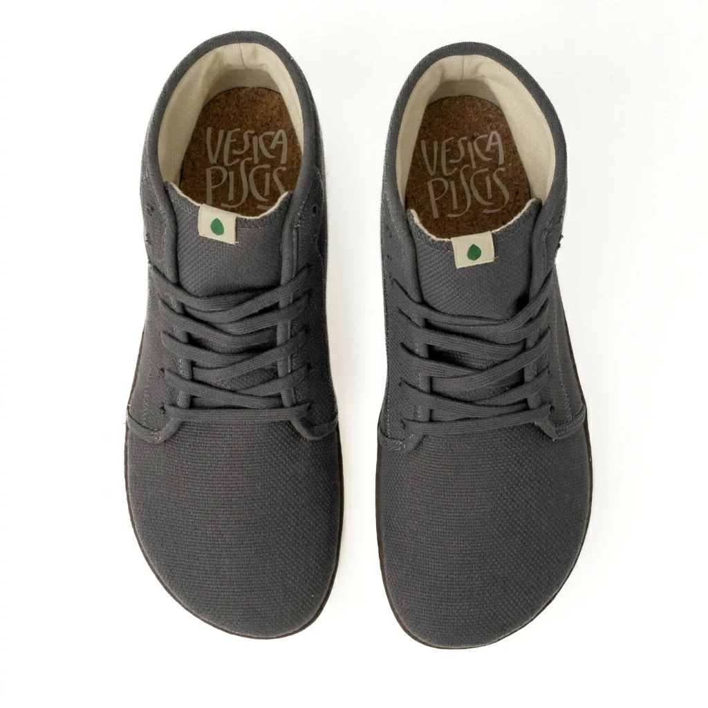 Vegan Barefoot Boot Grey ADA011 - Image 3