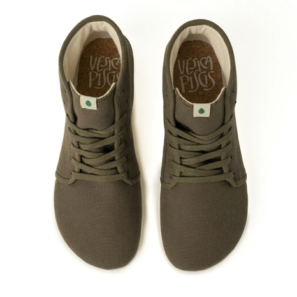 Vegan Barefoot Boot Khaki ADA010 - Image 3