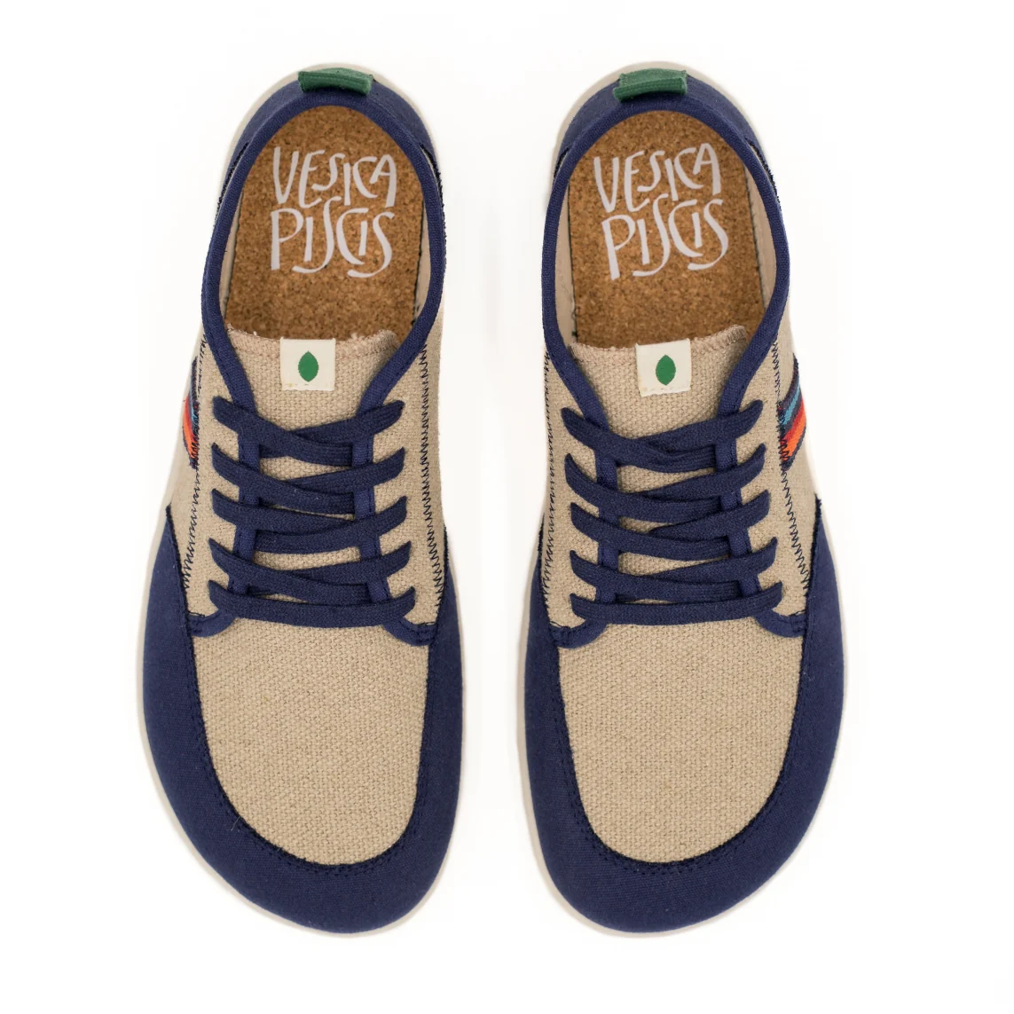 Vegan barefoot marine-linen Paix TON023 - Image 3