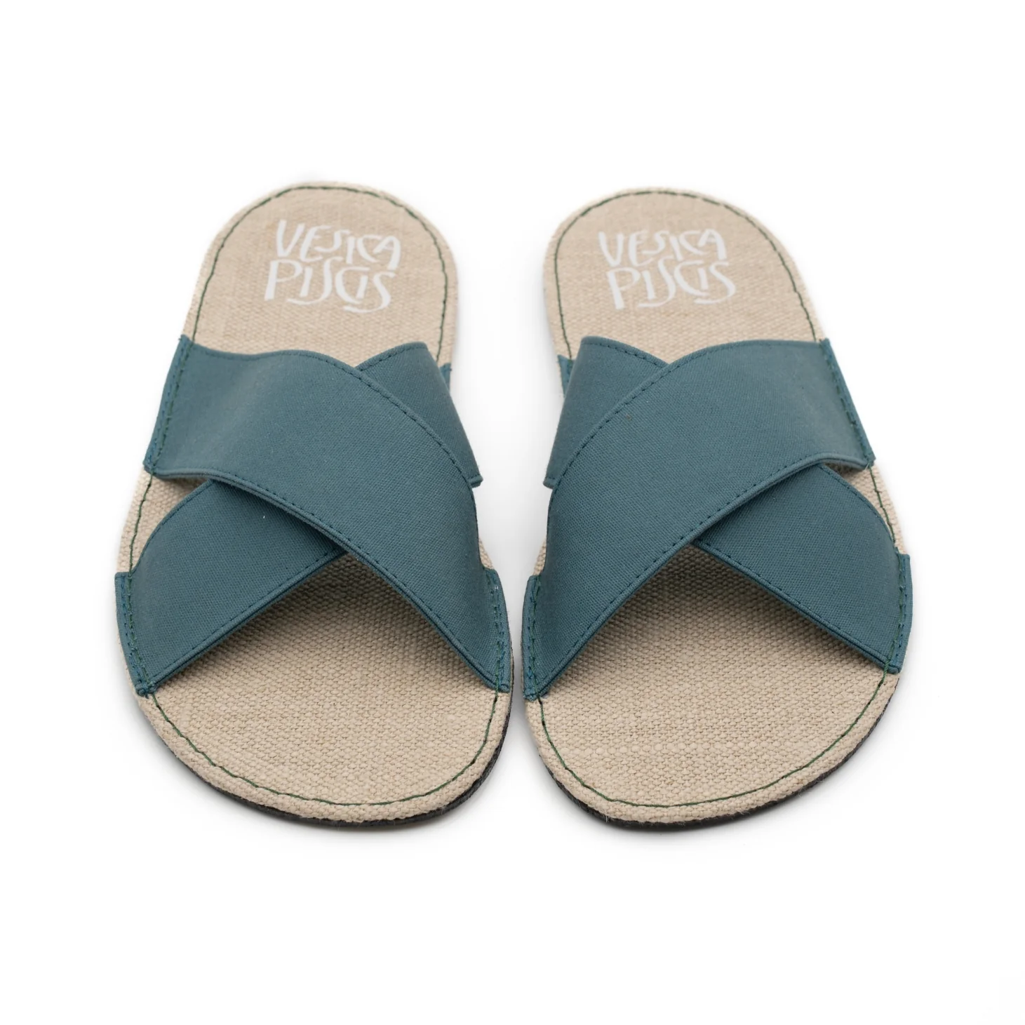 Vegan barefoot sandal petrol blue PARf004 - Image 3