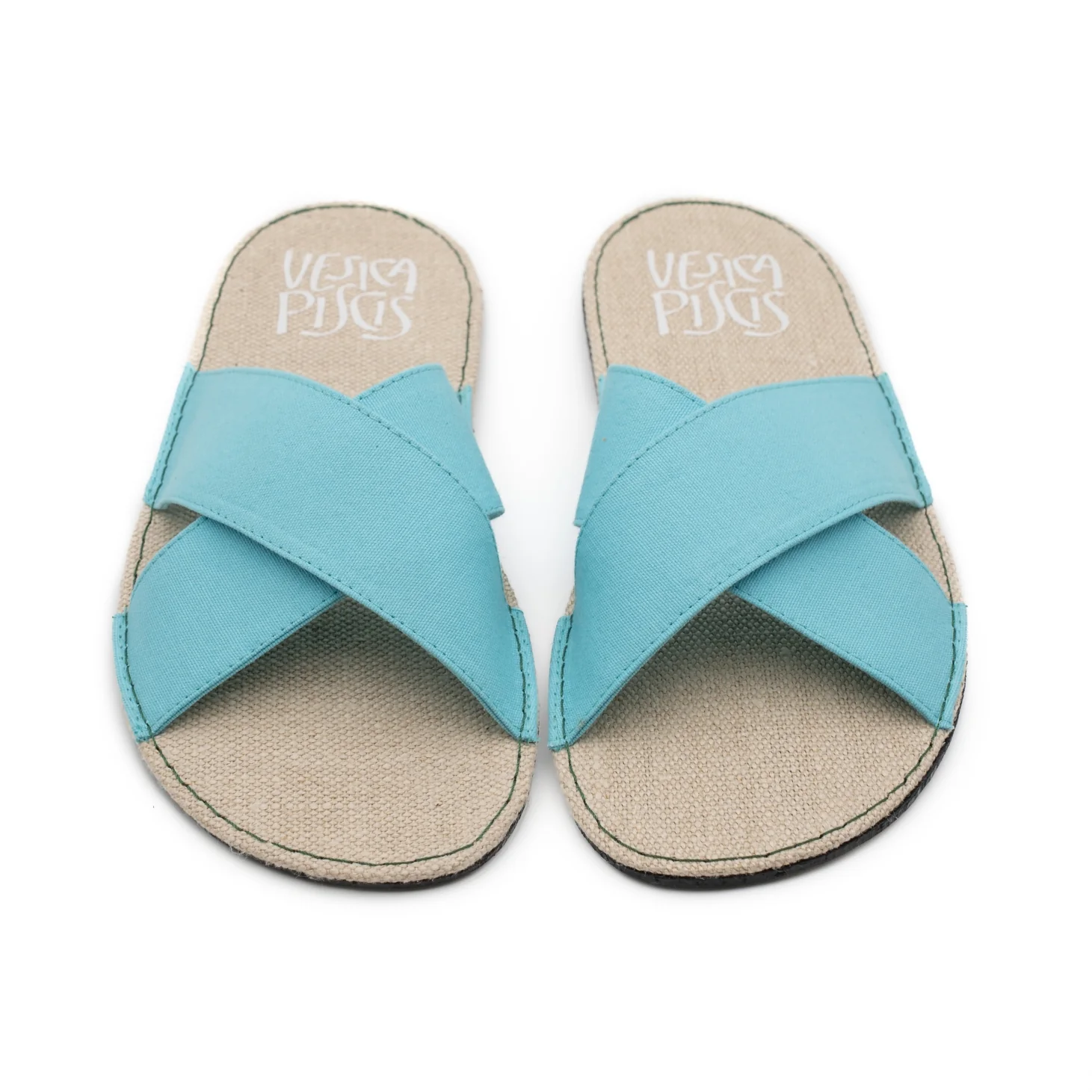 Vegan barefoot sandal turquoise blue PARf002 - Image 3