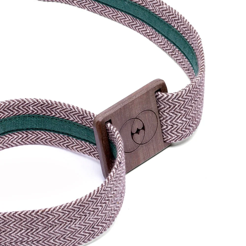 Vegan belt spiga brown GAU012 - Image 3