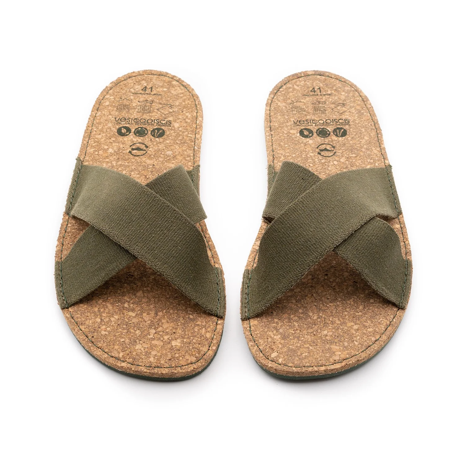 Vegan sandal kaki ALA008 - Image 2