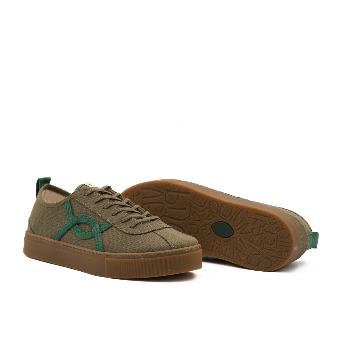 Vegan sneaker kaki KAF015 - Image 2
