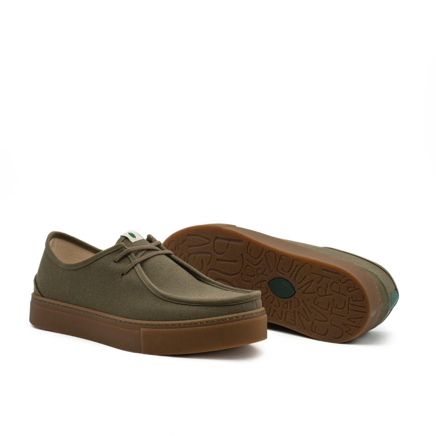Vegan sneaker khaki SEN005 - Image 2