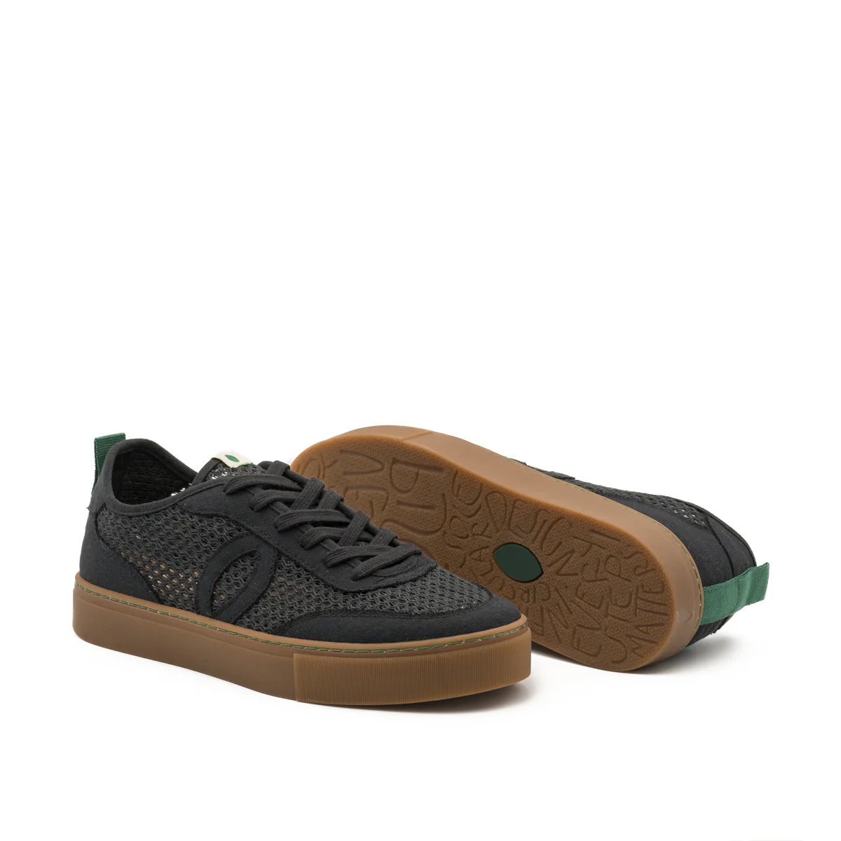 Vegan sneaker mesh black BRI005 - Image 2