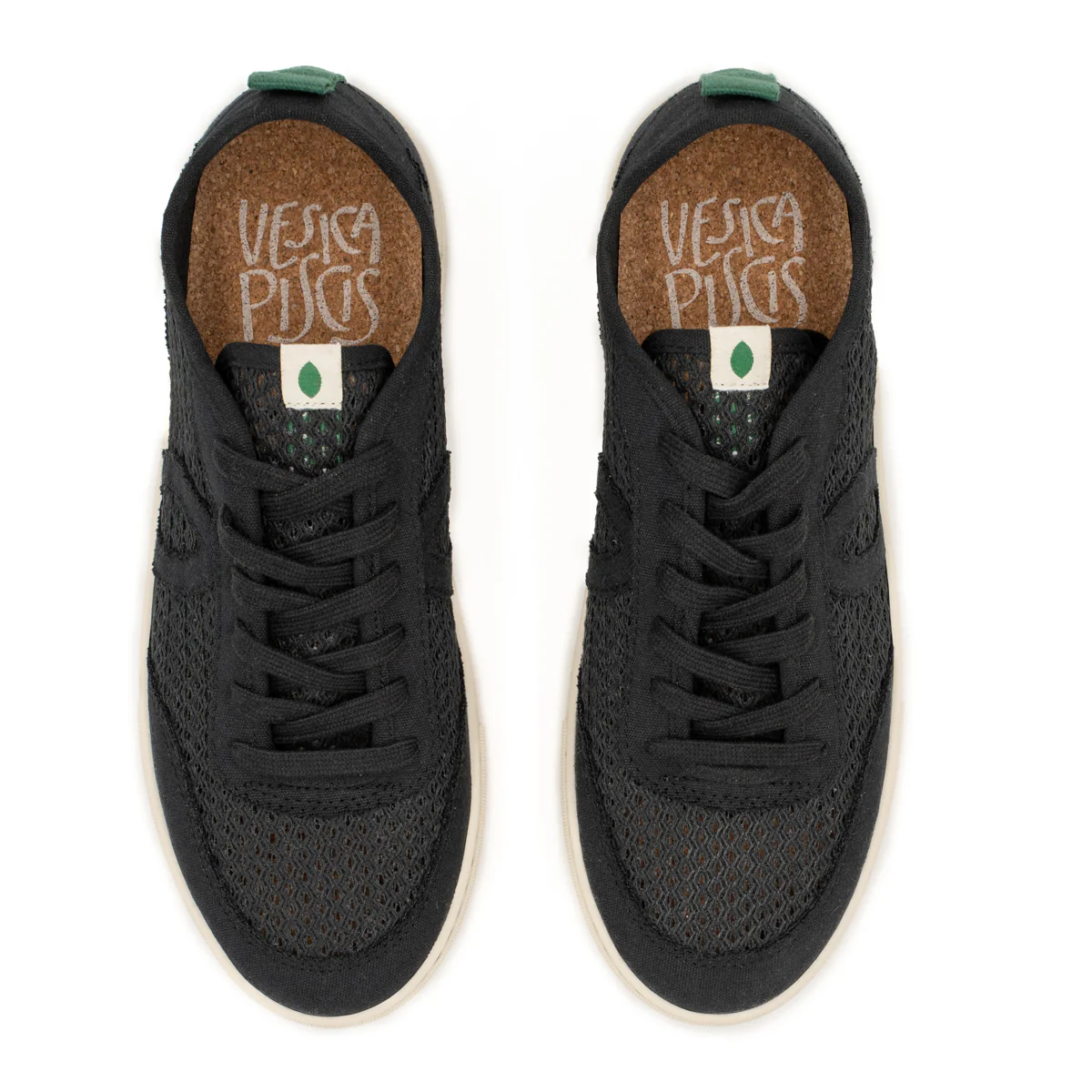 Vegan sneaker mesh black BRI006 - Image 3