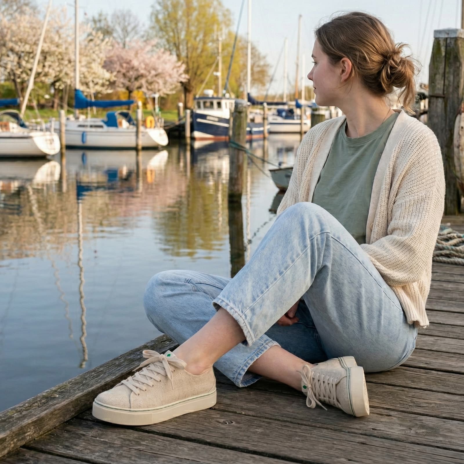 vegan sneaker raw organic hemp (natural) COR035 - Image 2