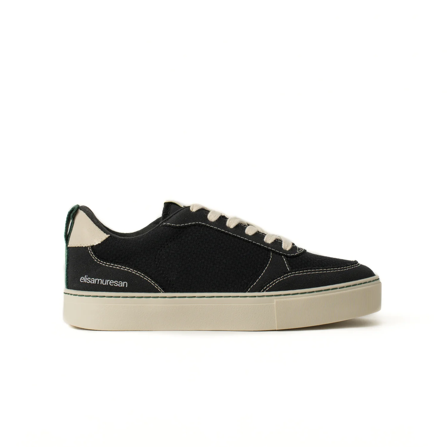 Vegan sneaker Puyi black-white SON045