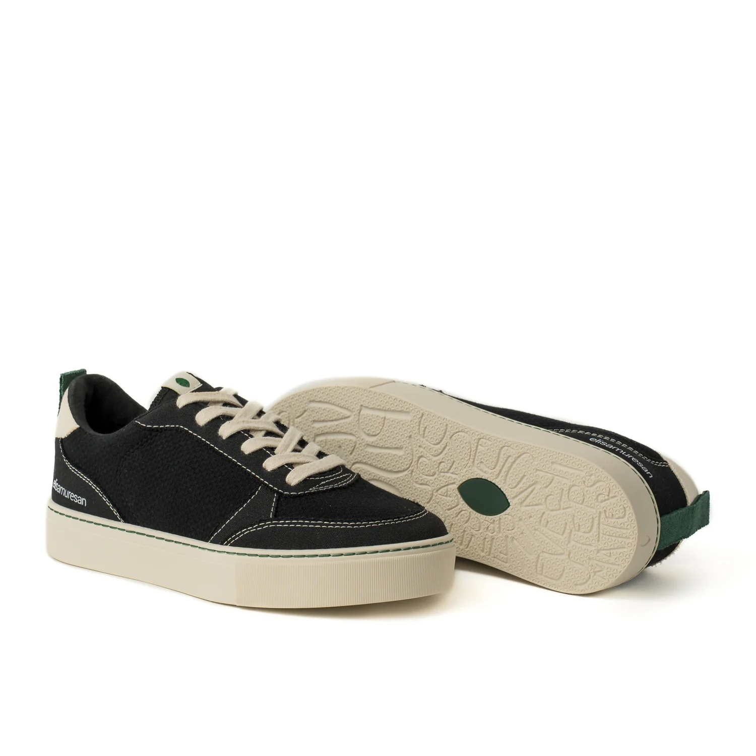 Vegan sneaker Puyi black-white SON045 - Image 3