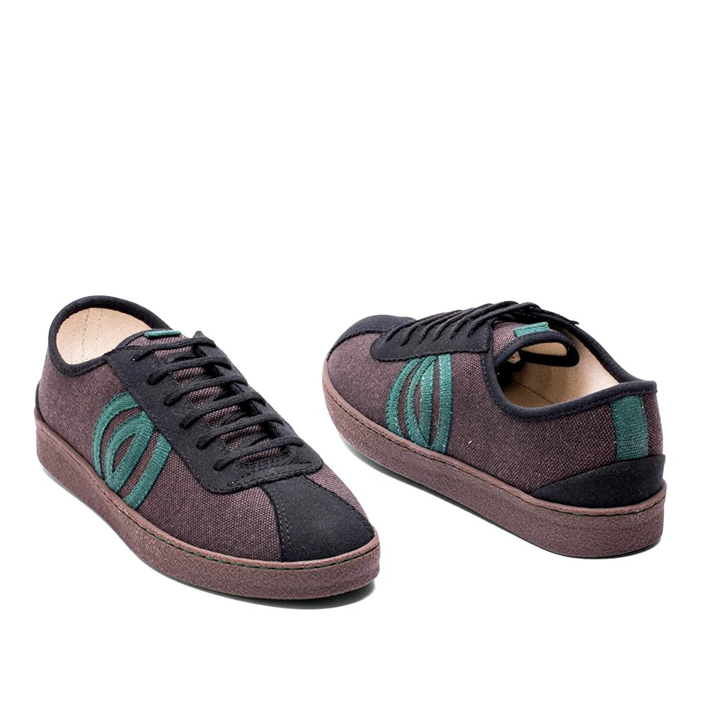 Vegan sneaker black brown DIO002 - Image 2
