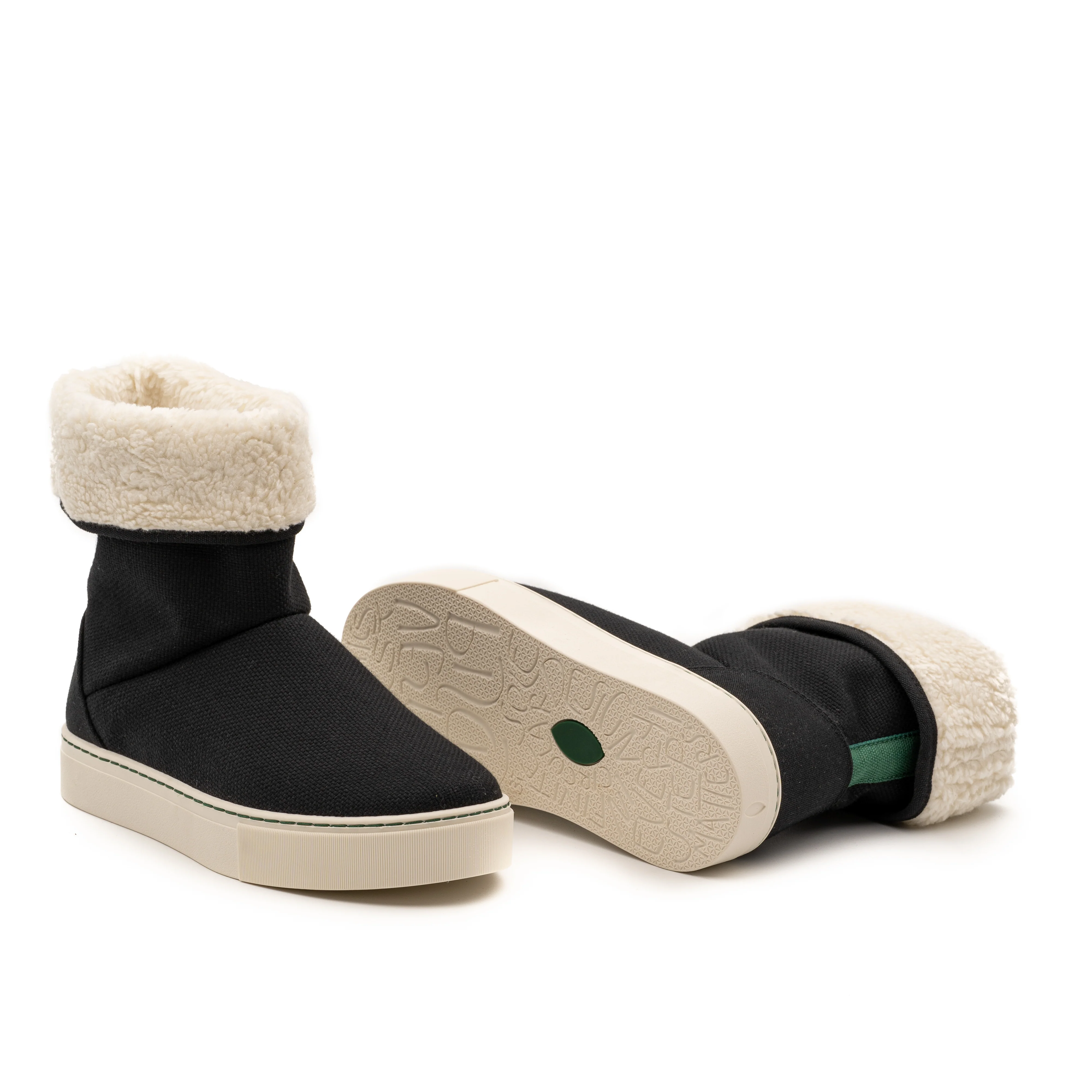 Vegan winter bootie black JID008 - Image 2