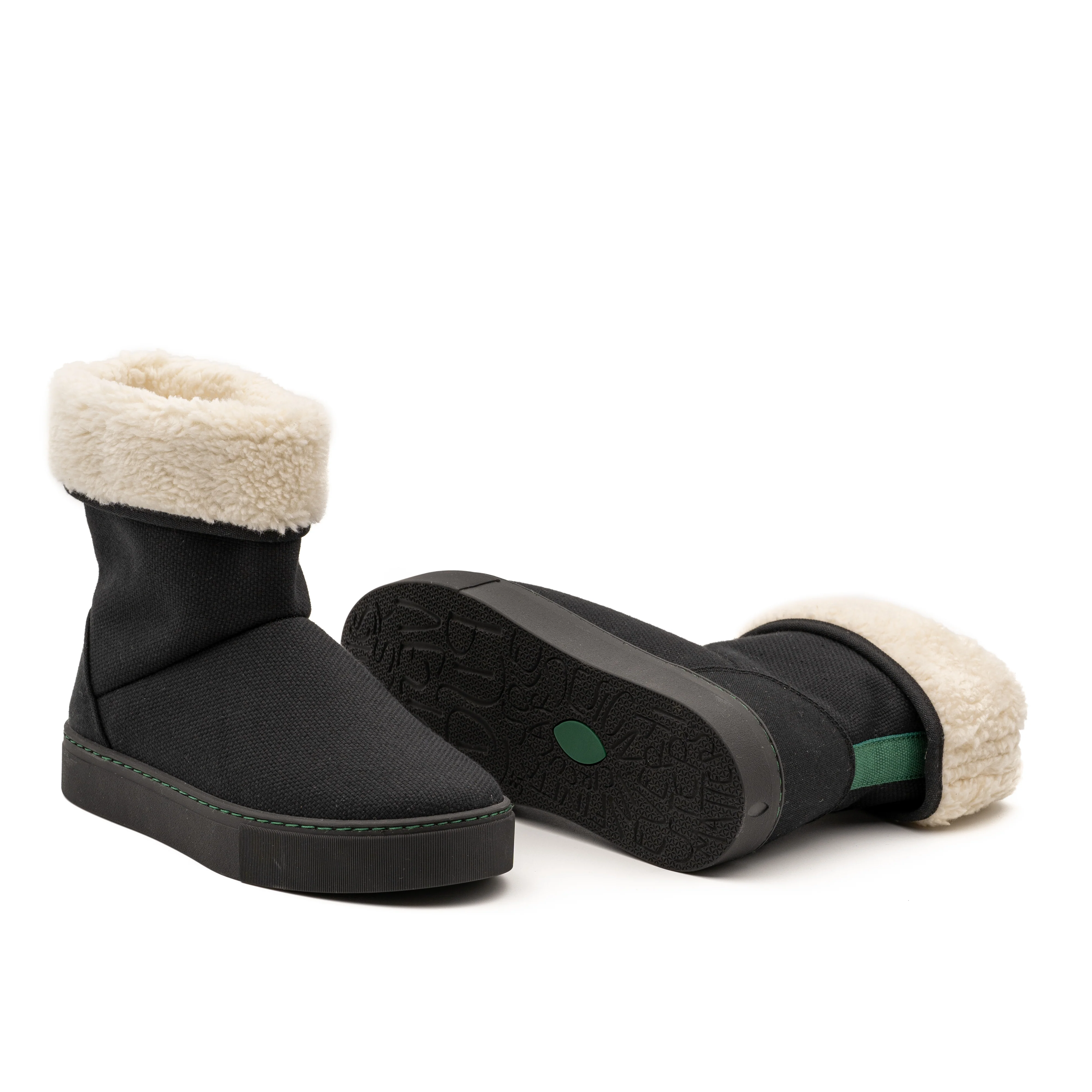 Vegan winter bootie black JID002 - Image 2