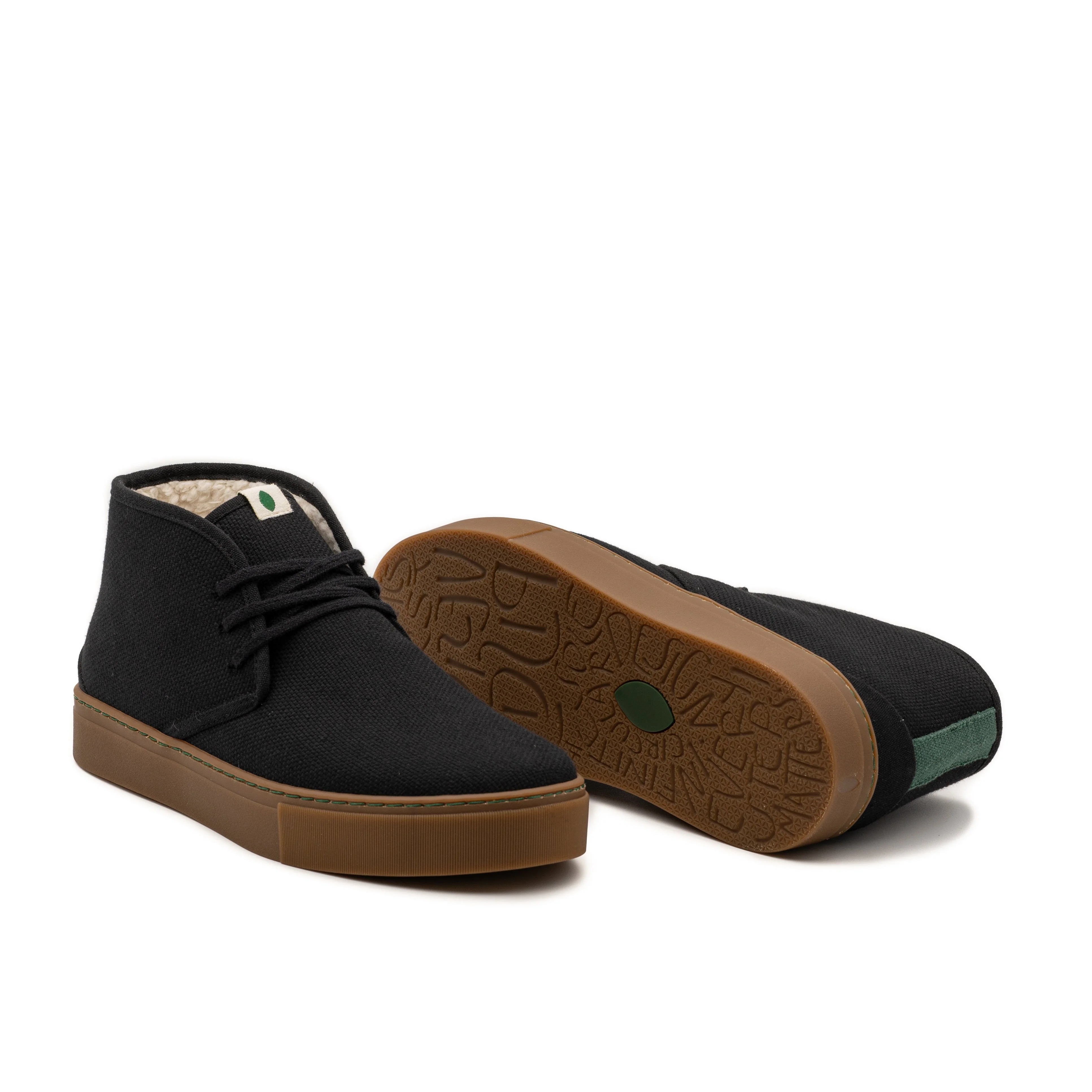 Vegan winter bootie black PYT007 - Image 2