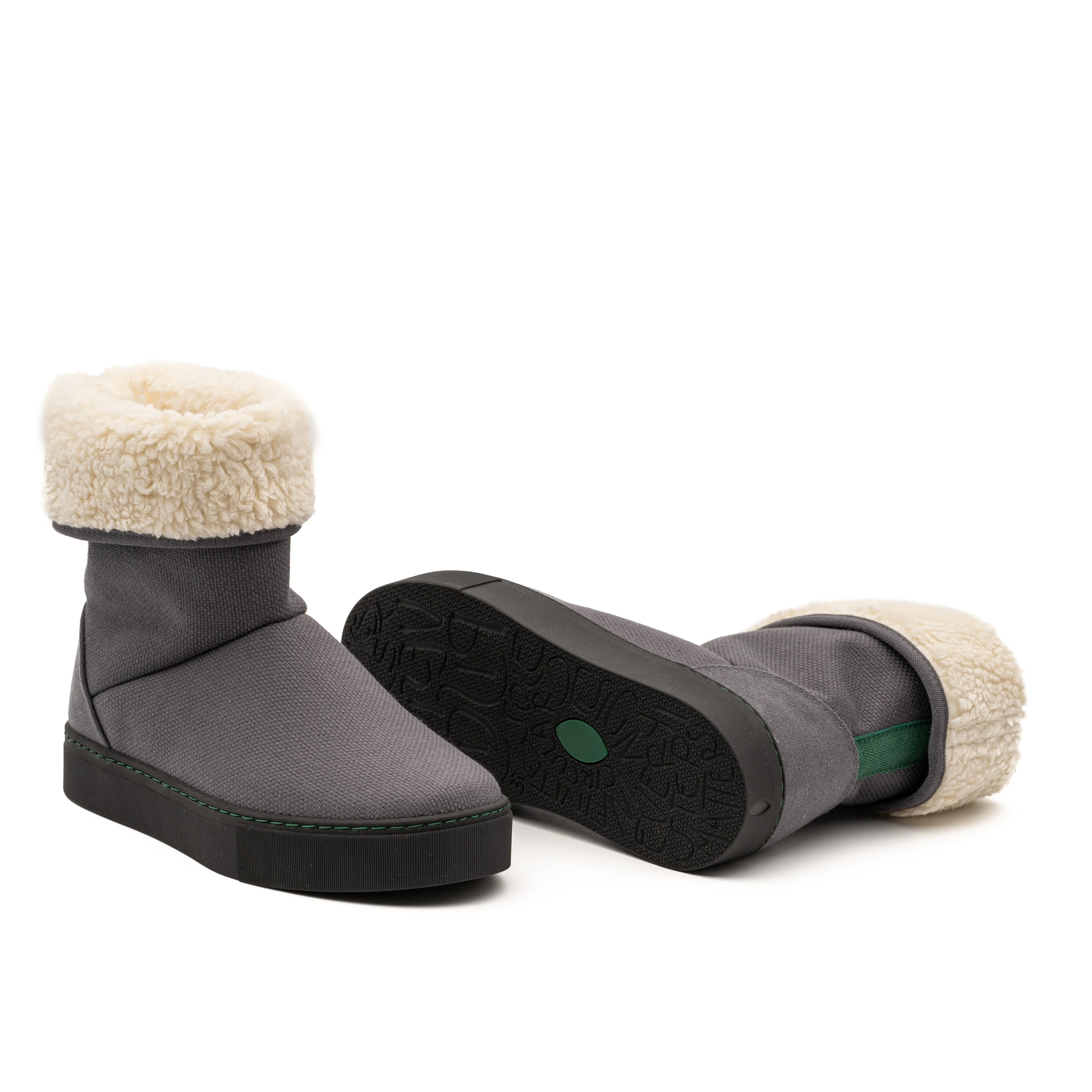 Vegan winter bootie gray JID007 - Image 2