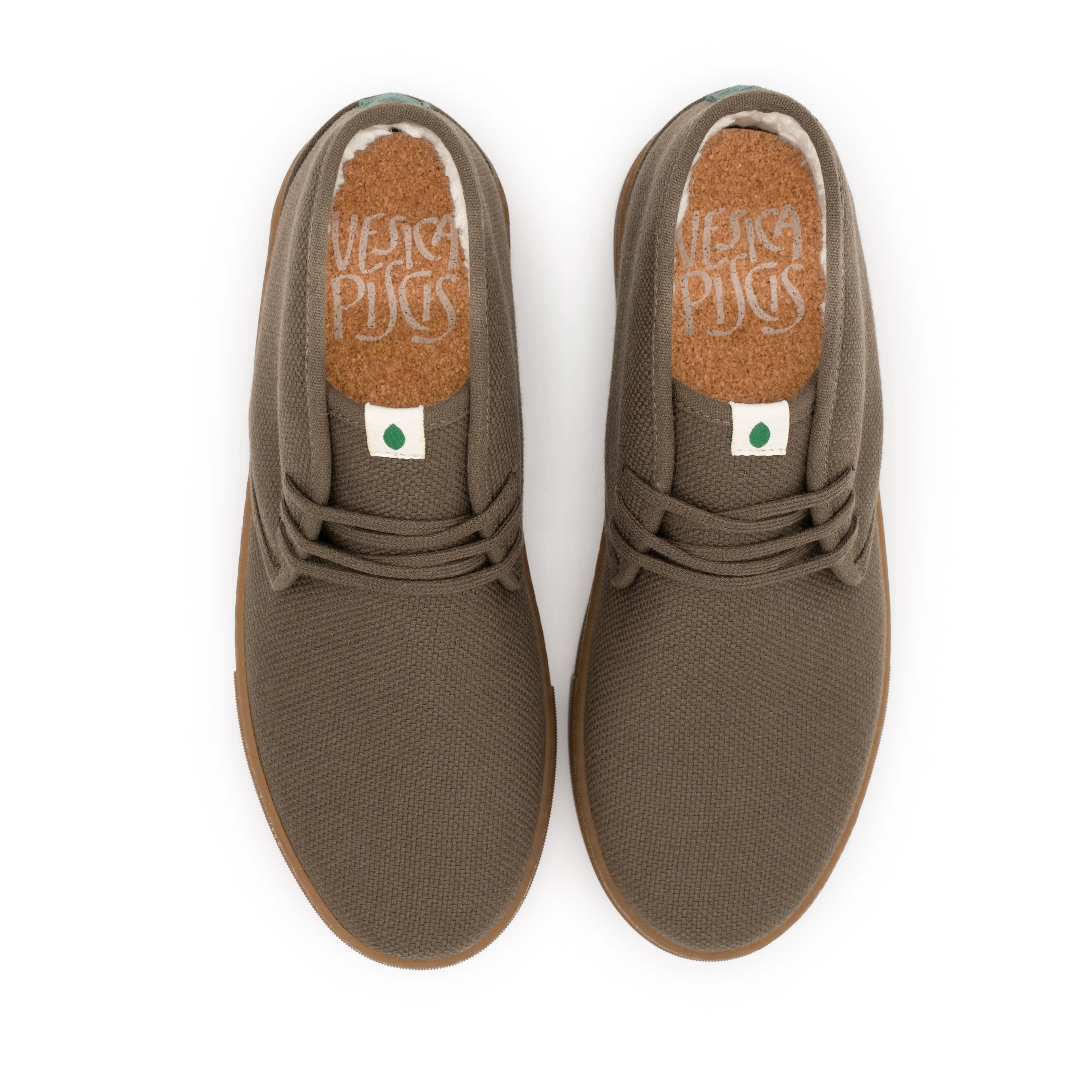 Vegan winter bootie khaki PYT010 - Image 3