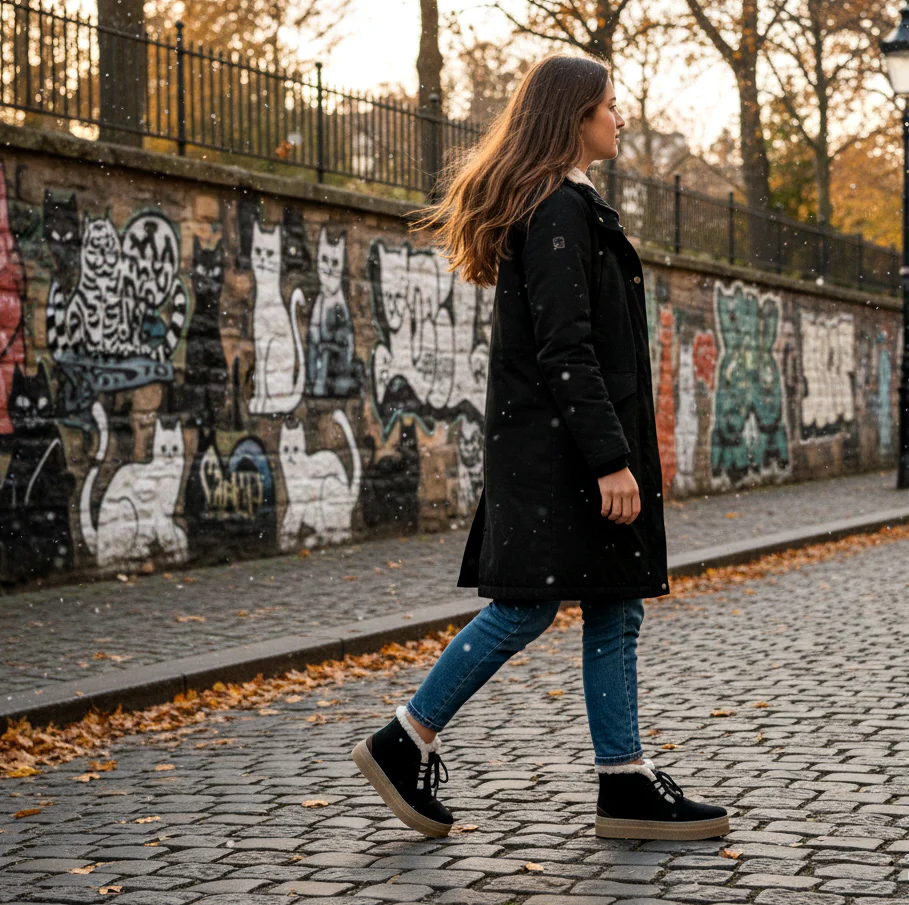 Vegan winter bootie black VAN005 - Image 2