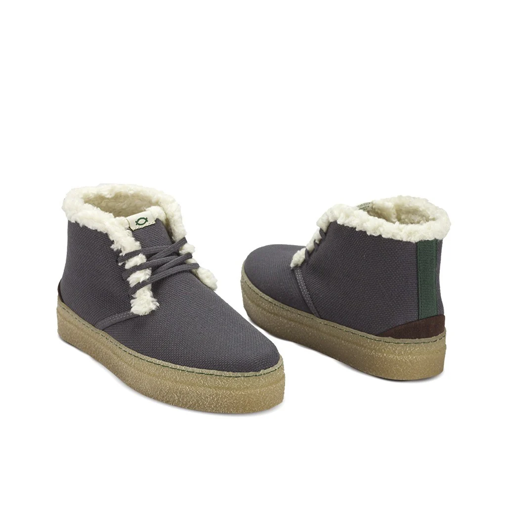 Vegan winter bootie gray VAN007 - Image 3
