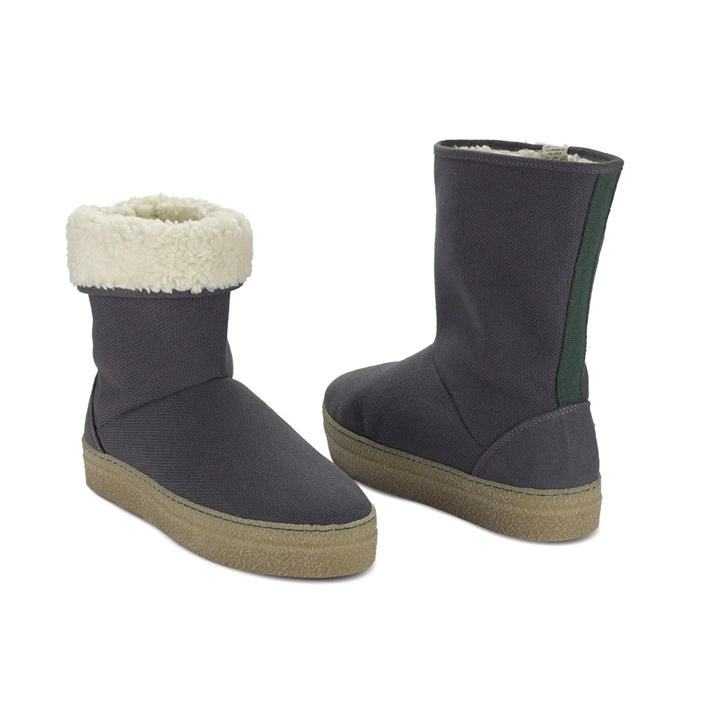 Vegan winter bootie gray JOY003 - Image 2