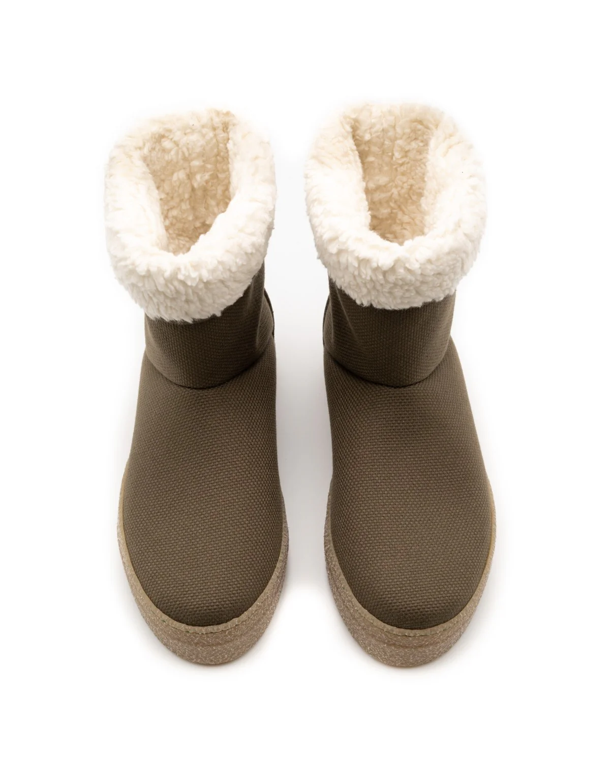 Vegan winter bootie khaki JOY002 - Image 3