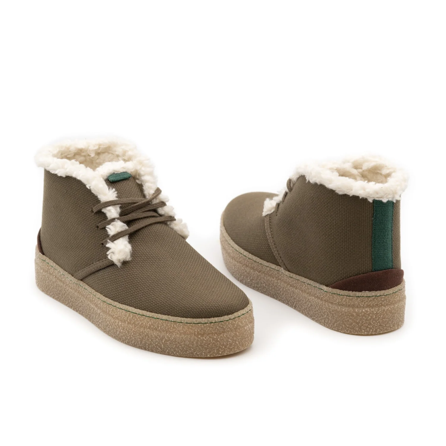 Vegan winter bootie khaki VAN006 - Image 3