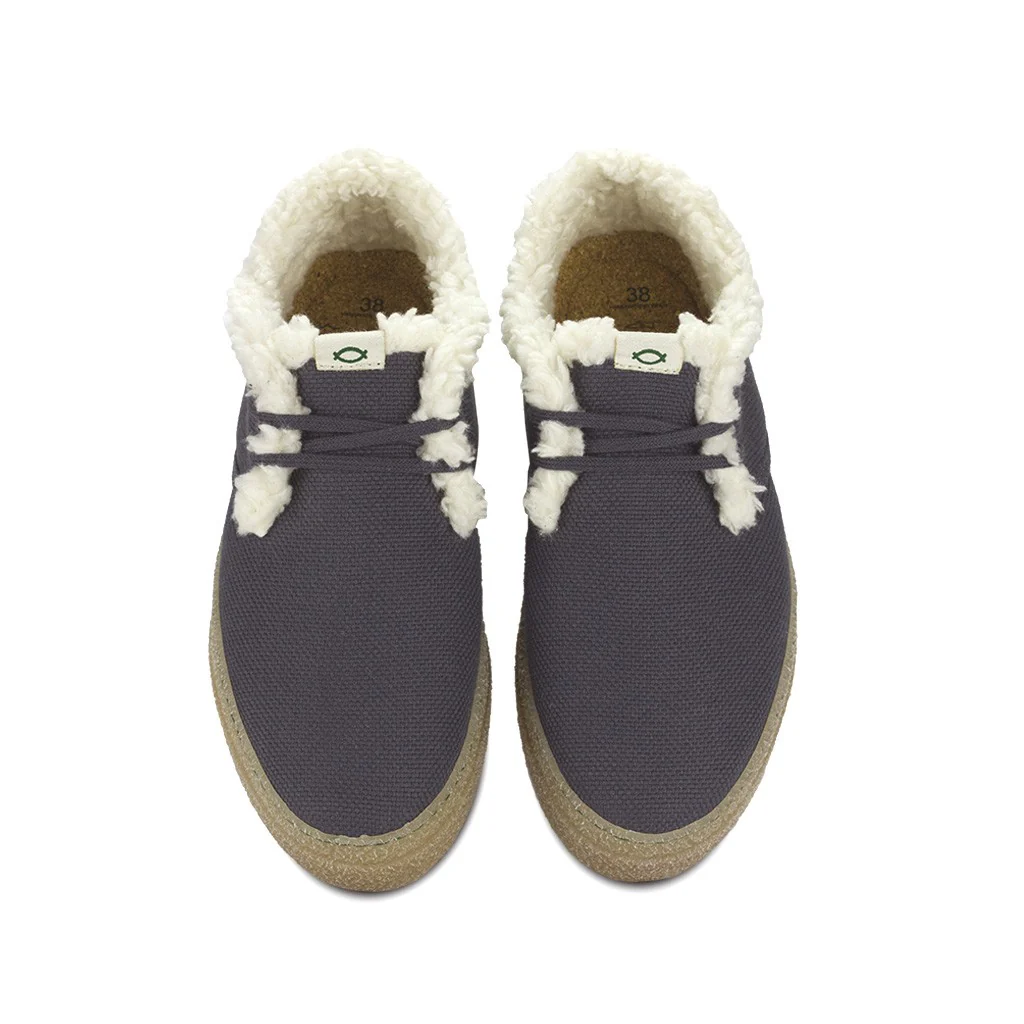 Vegan winter shoe gray GOO022 - Image 3