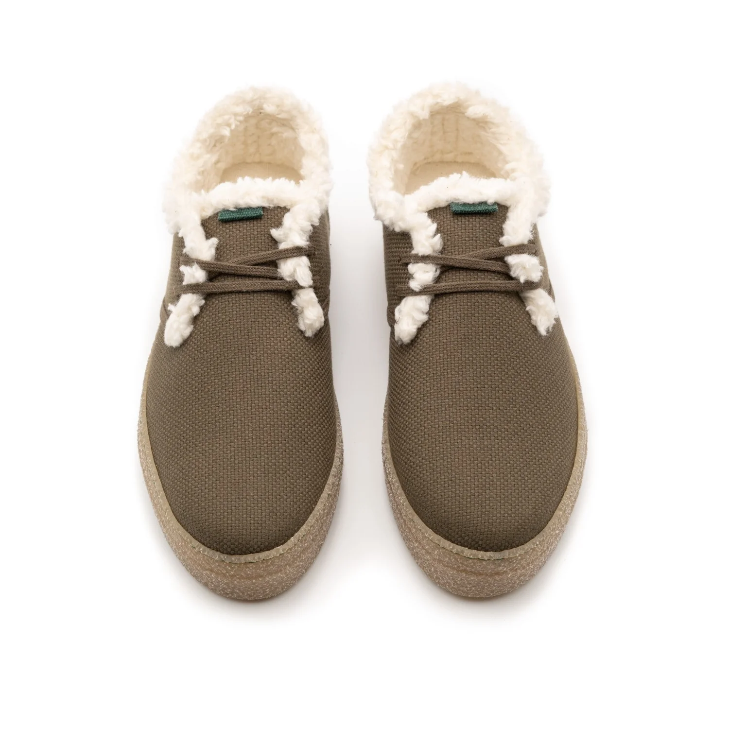 Vegan winter shoe khaki GOO016 - Image 3