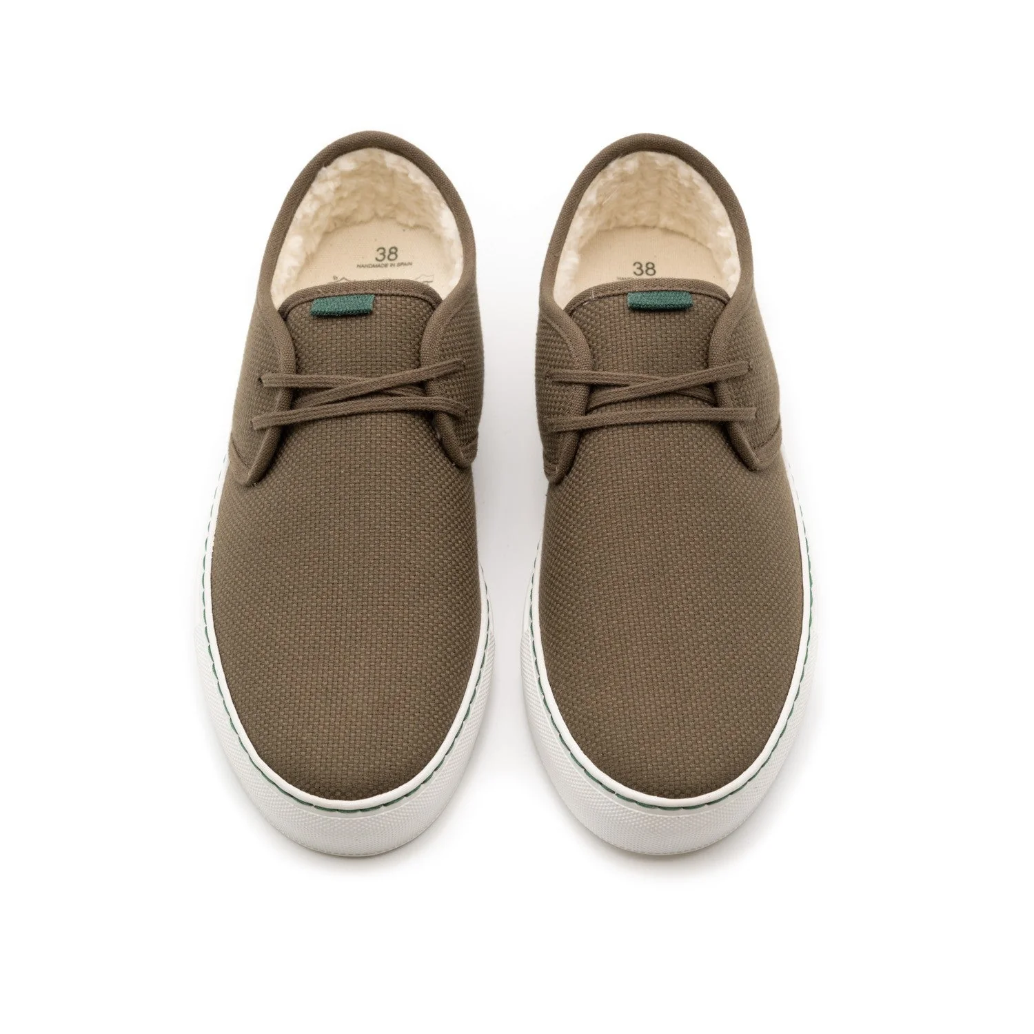 Vegan winter sneaker khaki SID019 - Image 2