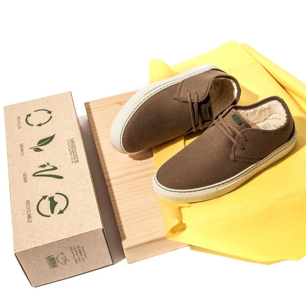 Vegan winter sneaker khaki SID019 - Image 4